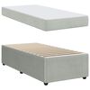 vidaXL Cadre de lit avec matelas Gris clair 90 x 190 cm tissu