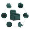 vidaXL Fauteuil inclinable &eacute;lectrique Vert fonc&eacute; Tissu