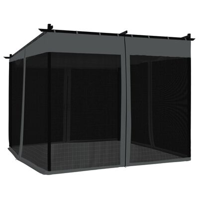 vidaXL Tonnelle avec parois en filet anthracite 3x3 m acier