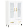 vidaXL Buffet haut blanc 69,5x31x115 cm bois d'ing&eacute;nierie