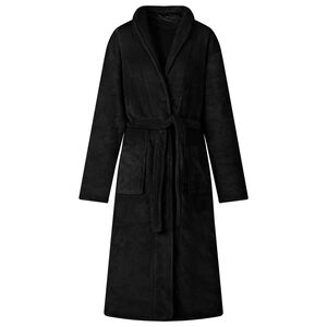 vidaXL Robe de bain sans capuche Noir xxxl Flanelle