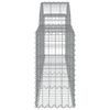 vidaXL Paniers &agrave; gabions arqu&eacute;s 25 pcs 200x30x60/80 cm Fer galvanis&eacute;