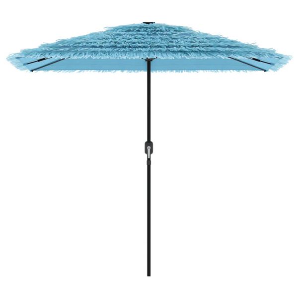 vidaXL Parasol de jardin avec m&acirc;t en acier bleu 248x248x248 cm