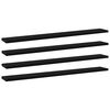 vidaXL Panneaux de biblioth&egrave;que 4 pcs Noir 80x10x1,5 cm Agglom&eacute;r&eacute;