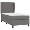 vidaXL Sommier &agrave; lattes de lit avec matelas Gris 90x190 cm Similicuir