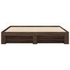 vidaXL Cadre de lit sans matelas ch&ecirc;ne marron 200x200 cm