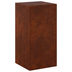 vidaXL Support de Plante Rouill&eacute; 30 x 30 x 60 cm Acier patin&eacute;