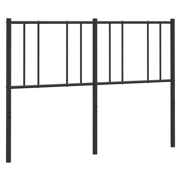 vidaXL T&ecirc;te de lit de remplacement m&eacute;tal noir 160 cm