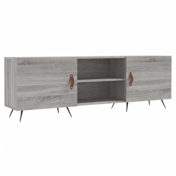 vidaXL Meuble TV sonoma gris 150x30x50 cm bois d'ing&eacute;nierie