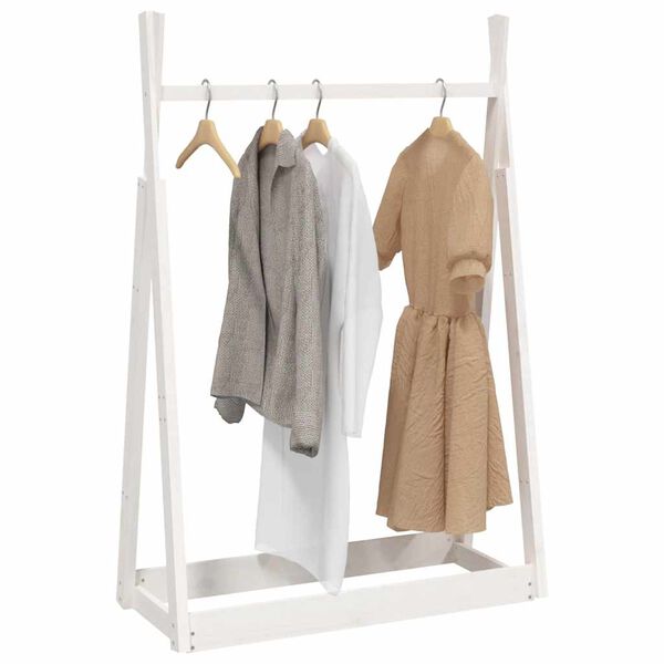 vidaXL Porte-v&ecirc;tements Blanc 100x45x150 cm Bois de pin massif