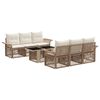 vidaXL Ensemble de canap&eacute; de jardin 7 pc Beige et blanc cr&egrave;me