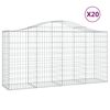 vidaXL Paniers &agrave; gabions arqu&eacute;s 20 pcs 200x50x100/120 cm fer galvanis&eacute;