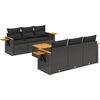 vidaXL Patio Sofa Set 6 place Black