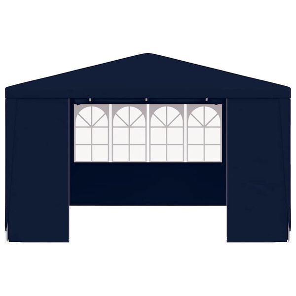vidaXL Tente de réception avec parois latérales 4x4 m Bleu 90 g/m²