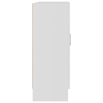 vidaXL Armoire à vitrine Blanc 82,5x30,5x80 cm Bois d'ingénierie