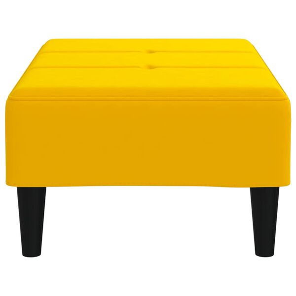 vidaXL Repose-pied Jaune 78x56x32 cm Velours