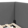 vidaXL Cadre de lit d'angle Gris fonc&eacute; 100 cm x 200 cm