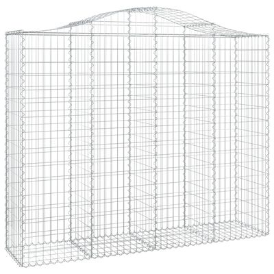 vidaXL Paniers à gabions arqués 20 pcs 200x50x160/180 cm Fer galvanisé