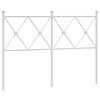 vidaXL T&ecirc;te de lit de remplacement m&eacute;tal blanc 120 cm