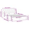 vidaXL Cadre de lit sans matelas noir 140x200 cm velours
