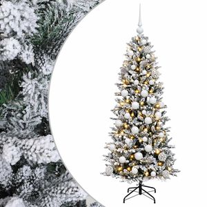 vidaXL Sapin de No&euml;l artificiel avec boules 120 cm 150 LED Blanc chaud