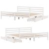vidaXL Cadre de lit sans matelas blanc 200x200 cm bois massif de pin