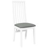 vidaXL Chaises à manger coussins 2 pcs blanc bois massif caoutchouc