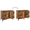 vidaXL Armoire d'évier vieux bois 80x33x60 cm bois d'ingénierie