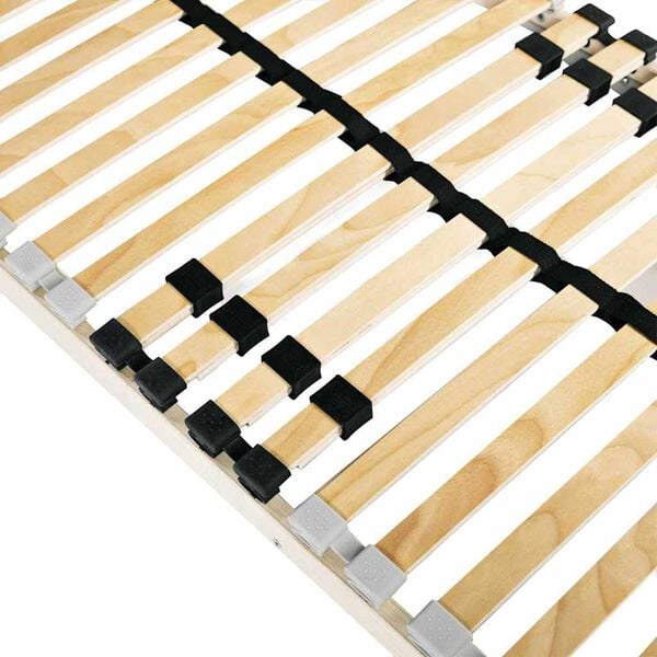 vidaXL Sommier à lattes Marron 90 x 190 cm Bois de hêtre massif