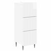 vidaXL Armoire &agrave; tiroirs Blanc brillant 33 x 34,5 x 92 cm