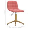vidaXL Chaise de bureau Rose Velours