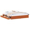 vidaXL Cadre de lit Cire marron 200 x 200 cm Bois de Pin Massif