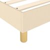 vidaXL Sommier à lattes de lit avec matelas Crème 140x200 cm Tissu