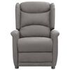 vidaXL Fauteuil inclinable &eacute;lectrique Gris clair Tissu