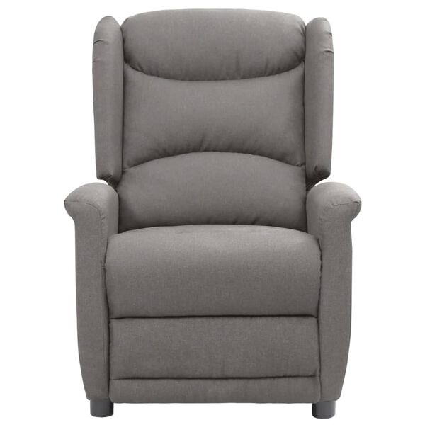 vidaXL Fauteuil inclinable &eacute;lectrique Gris clair Tissu