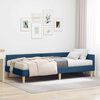 vidaXL Cadre de lit d'angle avec matelas avec matelas 2 pcs Bleu tissu