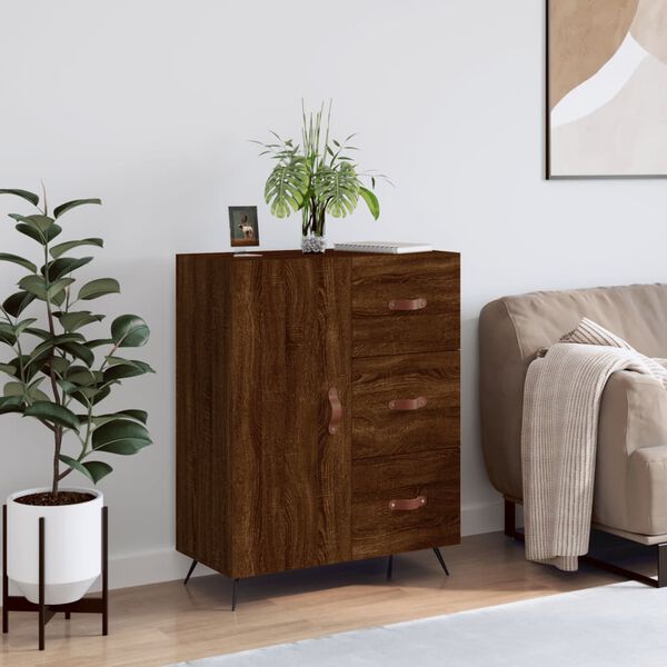 vidaXL Buffet ch&ecirc;ne marron 69,5x34x90 cm bois d'ing&eacute;nierie