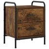 vidaXL Table de chevet Ch&ecirc;ne fum&eacute; 40 x 30 x 50 cm Bois d'ing&eacute;nierie