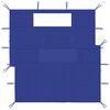 vidaXL Parois lat&eacute;rales de belv&eacute;d&egrave;re avec fen&ecirc;tres 2 pcs Bleu