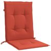 vidaXL Coussins de chaise &agrave; dossier bas lot de 6 rouge m&eacute;lang&eacute; tissu