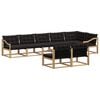 vidaXL Ensemble de canap&eacute;s d'ext&eacute;rieur 8 pc Blanc et noir