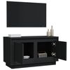 vidaXL Meuble TV noir 80x35x45 cm bois d'ingénierie