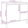 vidaXL Armoire lavabo chêne artisanal 65x33x60 cm bois d'ingénierie