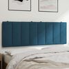 vidaXL Coussin de t&ecirc;te de lit Hanko bleu 120 cm velours