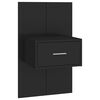vidaXL Tables de chevet murales 2 pcs Noir