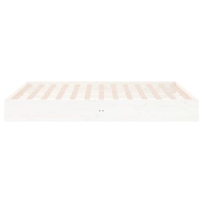 vidaXL Cadre de lit Blanc Bois massif 180x200 cm Super King