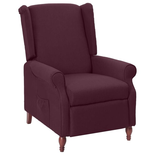 vidaXL Fauteuil inclinable Violet Tissu