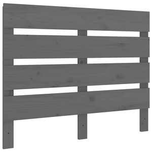 vidaXL T&ecirc;te de lit Gris 100x3x80 cm Bois massif de pin