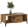 vidaXL Table basse Chêne fumé 90x50x36,5 cm Bois d'ingénierie