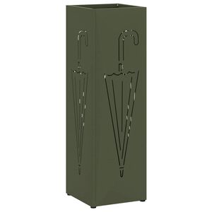 vidaXL Porte-parapluie Olive 15,5 x 15,5 x 49 cm Métal